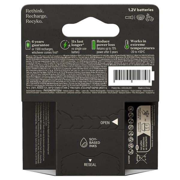 GP Batteri Recyko Pro NiMH AAA HR03 800mAh 4-Pack