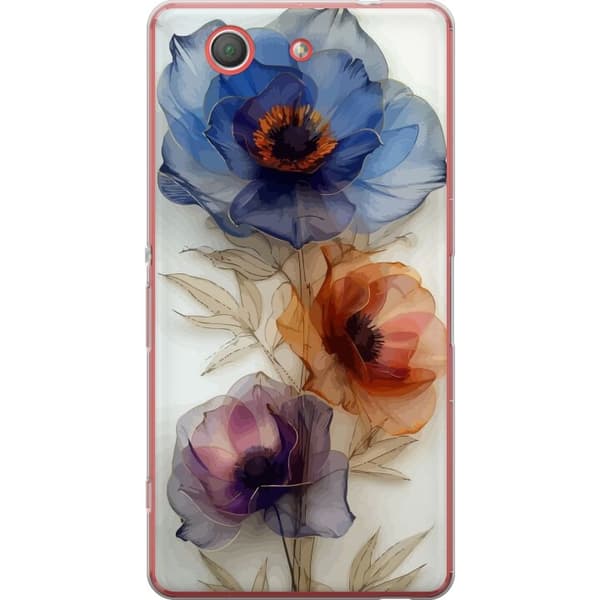 Mobiletui til Sony Xperia Z3 Compact med Silke Blomster
