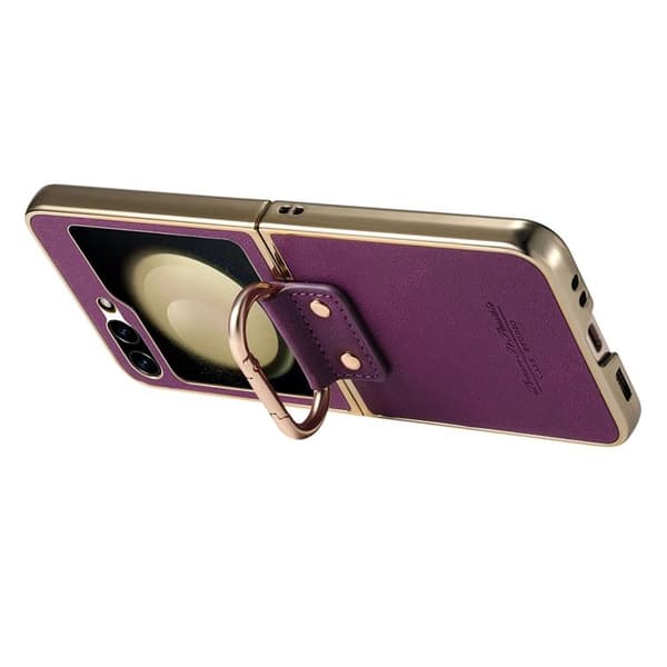 Mobilskal för Galaxy Z Flip 6 Electroplating Ring Kickstand