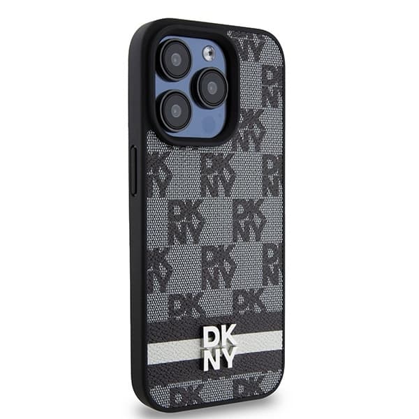 DKNY Mobilskal till iPhone 15 Pro MagSafe Läder Checkered Mono