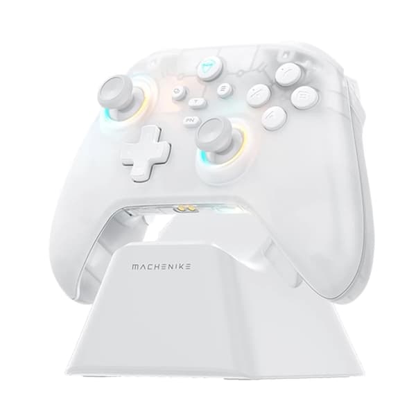 Machenike Trådløs Gaming Controller med Ladestation G3 V2 - Hvid