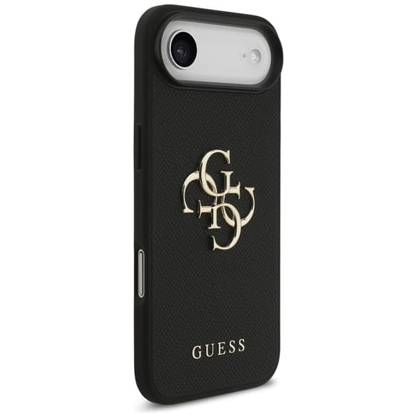 Guess Telefontaske til iPhone 17 Air Grained Classic Logo - Sort