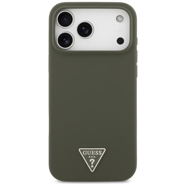 Guess Mobilskal till iPhone 17 Pro Max MagSafe Silikon Triangle Logo - Khaki