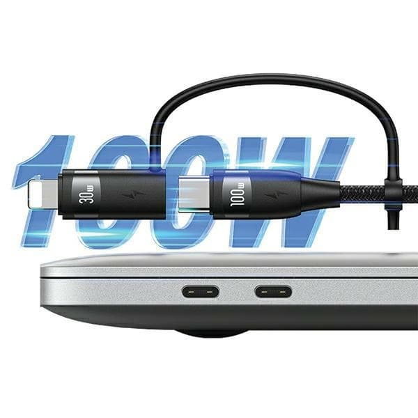 USAMS U85 Kabel 6-i-1 USB-C/USB/MicroUSB/Lightning 100W 1.2m