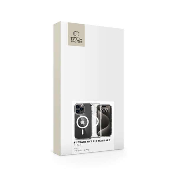Tech-Protect Mobilskal till iPhone 16 Pro Magsafe Flexair Hybrid - Clear