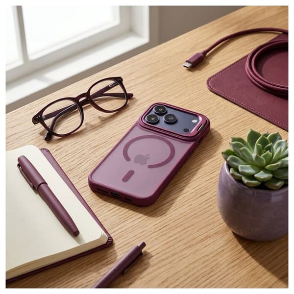 Forcell Matkapuhelimen Kuori iPhone 18 Pro Max/17 Pro Max Magsafe Shadow - Cherry