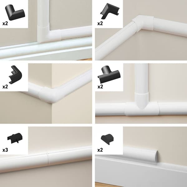 D-LINE Tillbehörssats 20x10 Clip-Over Design Svart