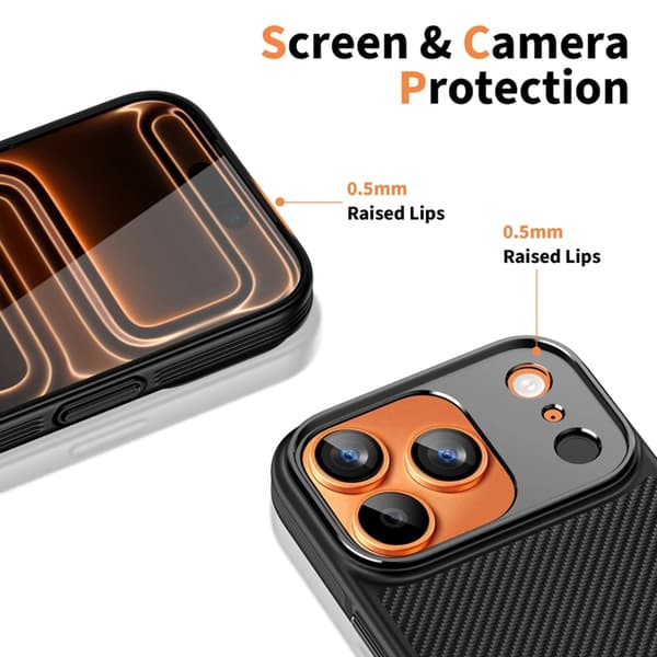 Tech-Protect telefontaske til iPhone 17 Pro Max Magsafe Kevlar Aramid - Sort