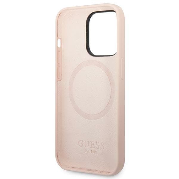 Guess telefontaske til iPhone 14 Pro Max MagSafe silikone plade
