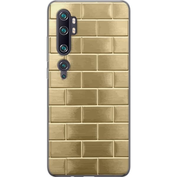 Telefontaske til Xiaomi Mi Note 10 Pro med gyldne mursten