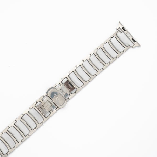 Stålrem Elegance - Silver / White Til Apple Watch - Apple Watch Rem