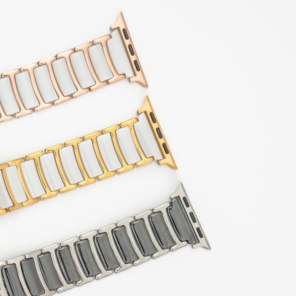 Stålrem Elegance - Silver / White Til Apple Watch - Apple Watch Rem