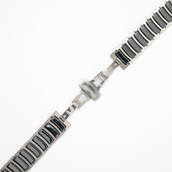 Stålrem Elegance - Silver / Black Til Apple Watch - Apple Watch Rem