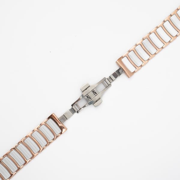 Stålrem Elegance - Rose / White Til Apple Watch - Apple Watch Rem