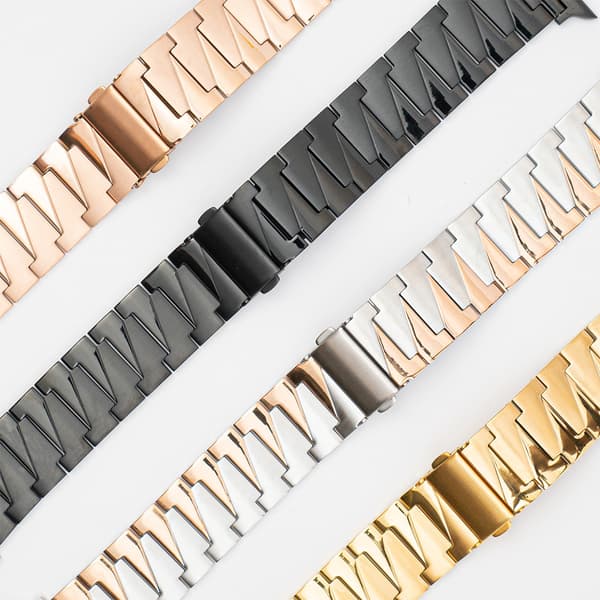 Zeta Guld/Sølv – Stålrem - Apple Watch Rem