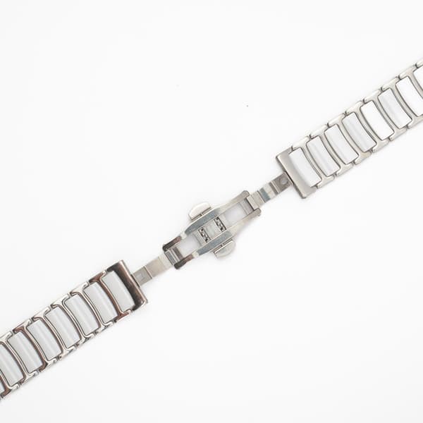 Stålrem Elegance - Silver / White Til Apple Watch - Apple Watch Rem