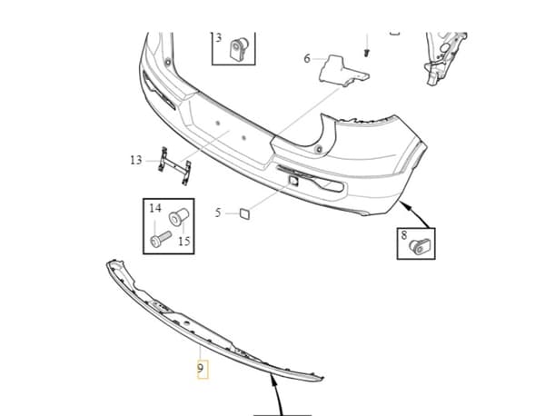 VOLVO C40 XC40 diffuser bagkofanger spoiler OE