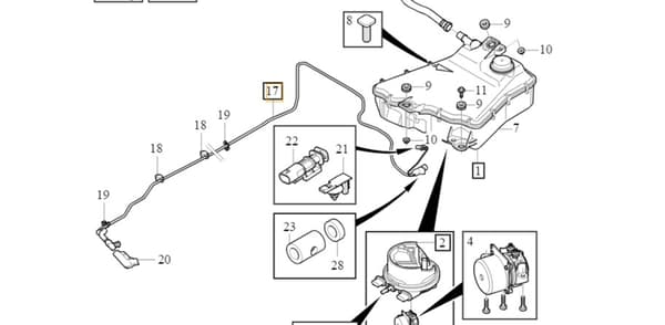 VOLVO XC40 OE uppvärmd Adblue-ledning