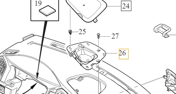 VOLVO XC60 mittkonsol högtalarplatta 1286378