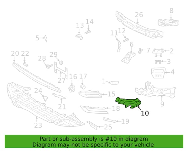 VOLVO S90 II R-Design höger halogenfäste OE 31425141