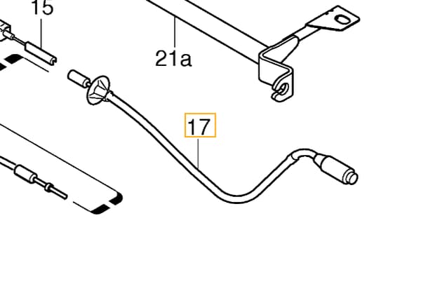 VOLVO S80 højre håndbremsekabel