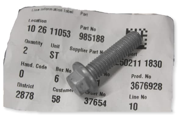 VOLVO original bolt M8x30 OE 985188