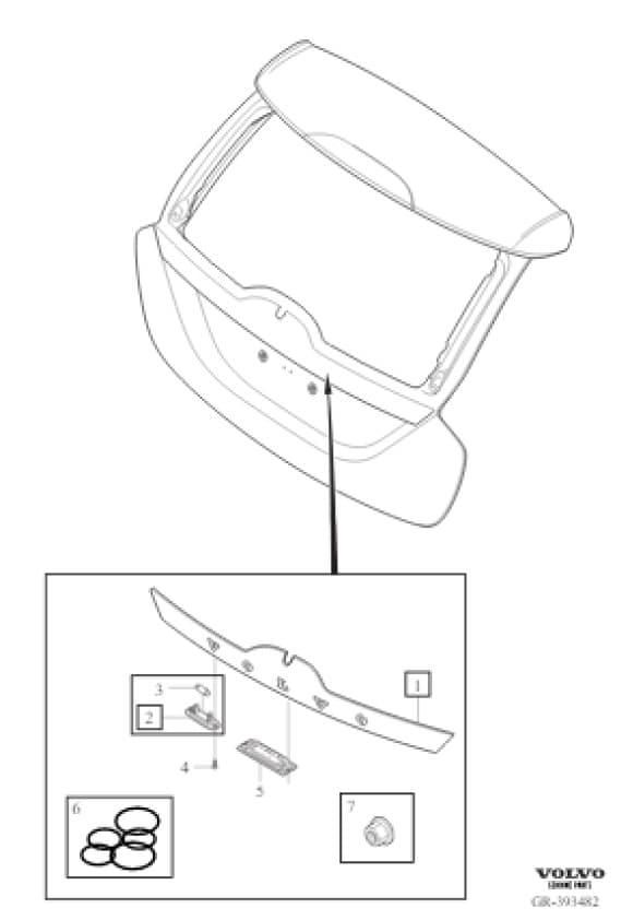 VOLVO V60 bagklap trim microstick lock OE 31440807