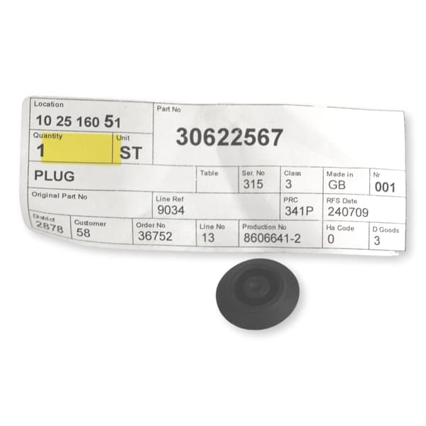 VOLVO karossdörrlock 12 mm OE 30622567