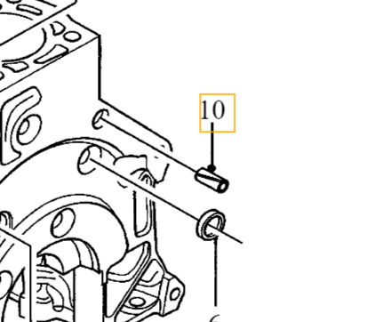VOLVO motorblok centreringsstift 2.0D OE 30680649