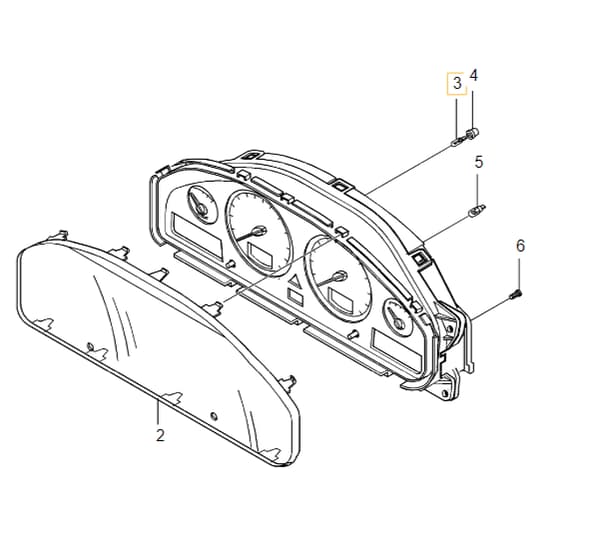 VOLVO S60 V70 S80 OE kellonvalon polttimo