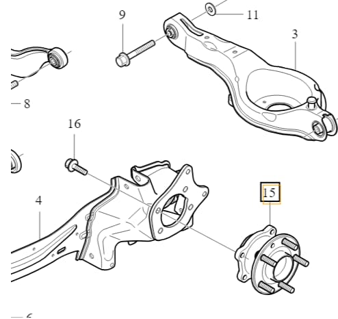 VOLVO V40 V40CC baghjulsnavleje OE-sæt
