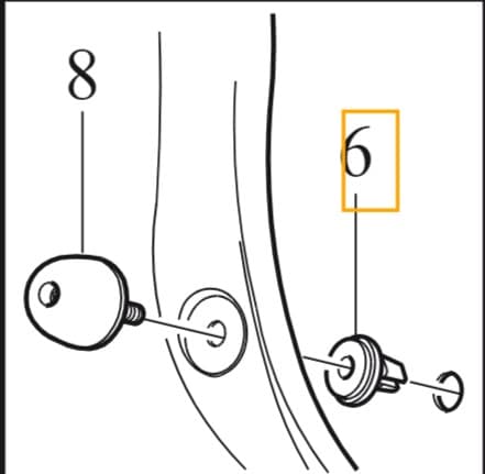 VOLVO clip holder kofangermontering OE