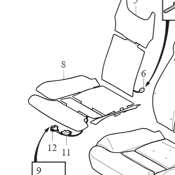 VOLVO sædevarmemåtte 32367582 OE-del helt ny