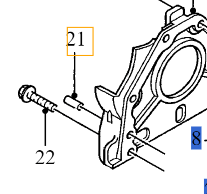 VOLVO centreringsstift til akselhus 2.0D OE 30711287