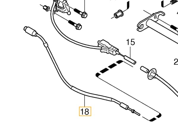 VOLVO S80 venstre håndbremsekabel
