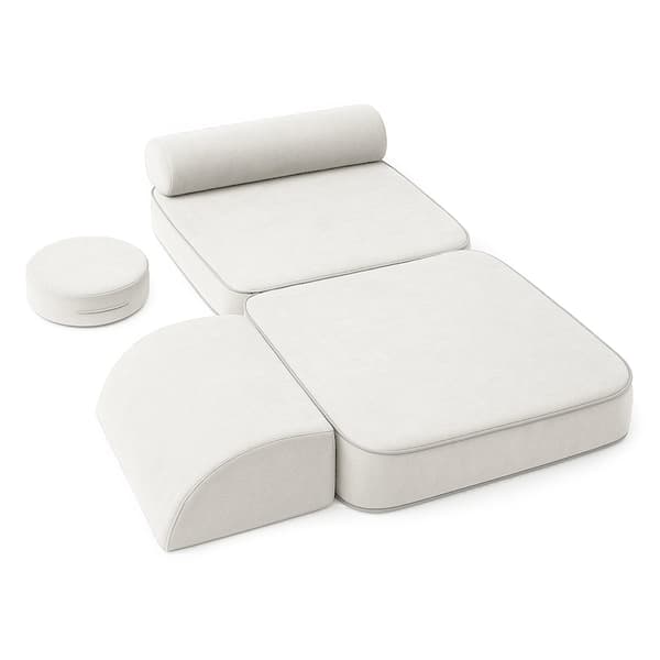 Modular Sofa for Children Beige/Green