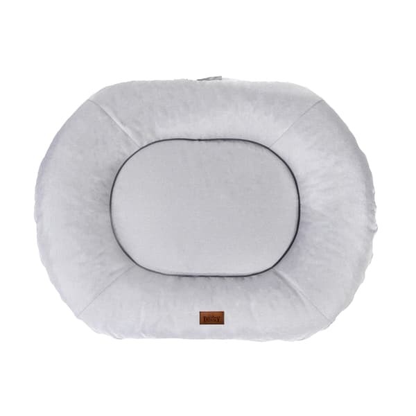 Oval hundeseng sort, 120 x 100 cm – E-Doggy
