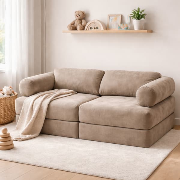 Modular Sofa for Children Taupe