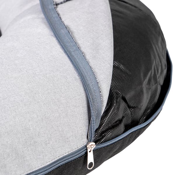 Oval hundeseng sort, 120 x 100 cm – E-Doggy