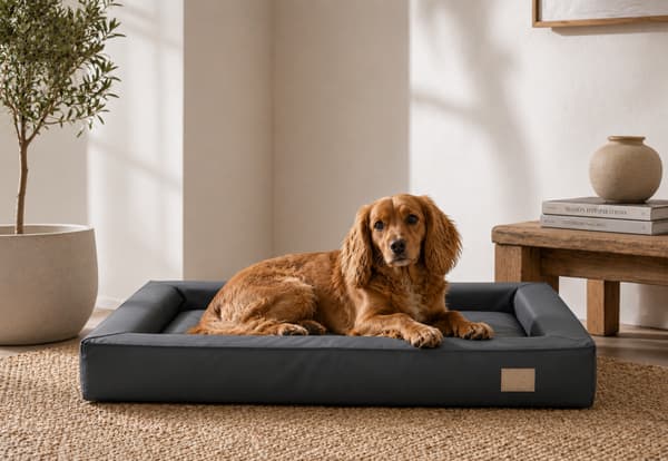 Minimalistisk hundemadras grå, 80 x 60 cm – E-Doggy