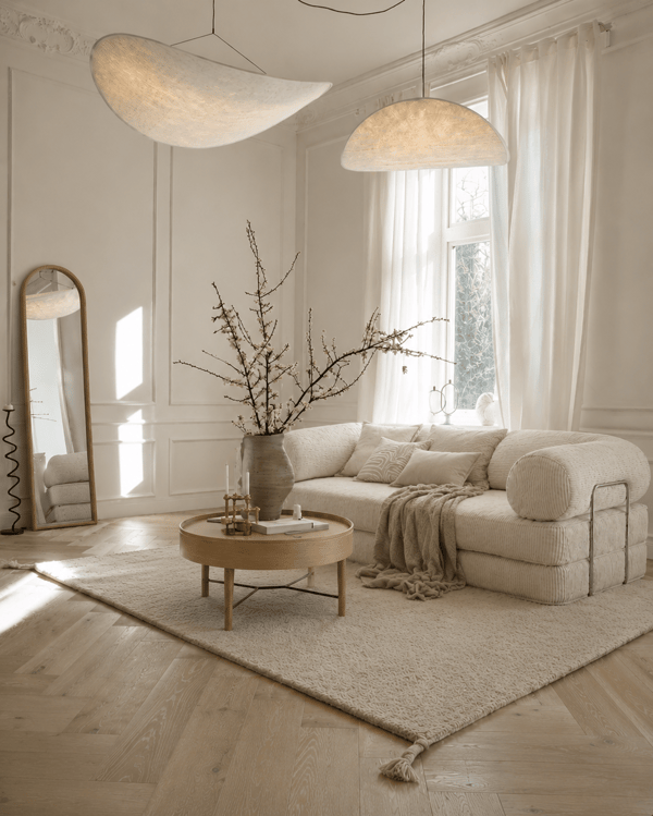 Soffa i räfflad sammet, djup sits, grå, 200x100 cm – SURB