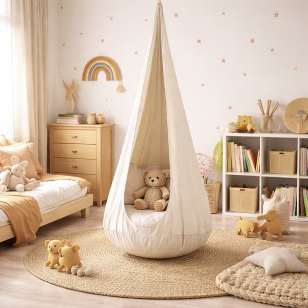 Kids' Cozy Cocoon Swing | Beige