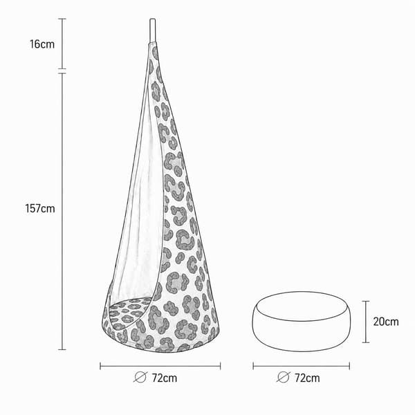 Kids' Cozy Cocoon Swing | Leopard Collection