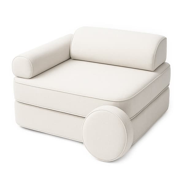 Modular Sofa for Children Beige/Gray