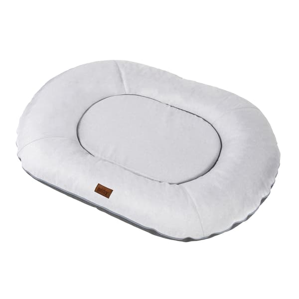 Oval hundeseng sort, 120 x 100 cm – E-Doggy