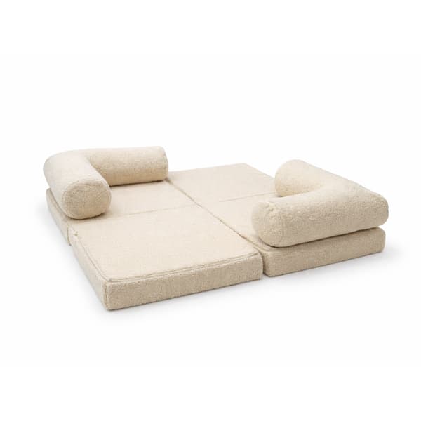 HoneyHug modulär barnsoffa – Teddyfärgad – Bees & Blooms