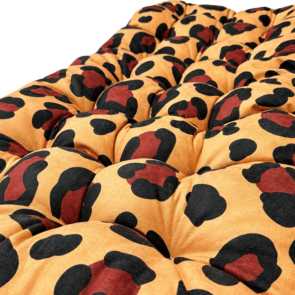 Golvkudde för barn, lekmatta, leopardmönster, Medium, 150 × 70 cm – Bees & Blooms