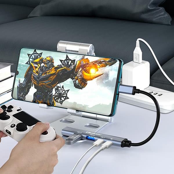 Qoltec-hubb USB-C 3.1 5-i-1-adapter | USB-C PD | USB-C | 2x USB 2.0 | USB 3.0