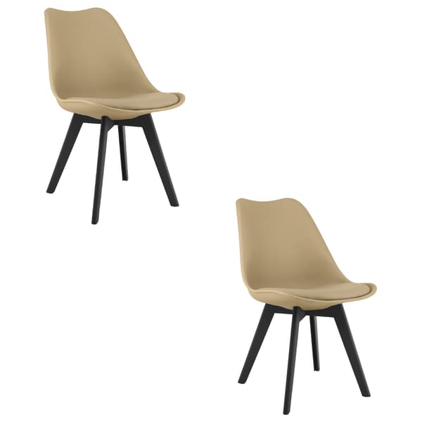 MARK stol - mørk beige / sorte ben x 2