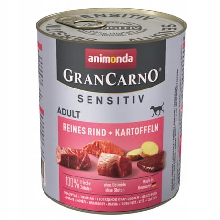Våtfoder för hundar Animonda Grancarno Sensitiv nötkött 6x800g